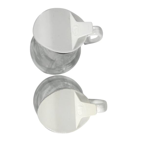 Log Cabin Vintage Glass Syrup Pitchers Flip Top Plastic Lids-Set of 2! - Picture 5 of 9